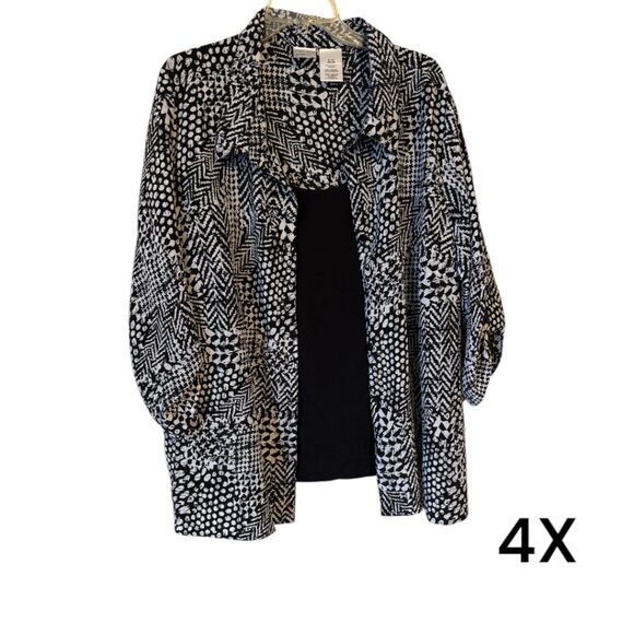 Just My Size Tops - ❤️BLACK/WHITE MOCK TWINSET  SIZE: 4X